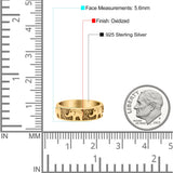 Elephant Filigree Animal Spinner Stylish Oxidized Band Thumb Ring (5.6mm)