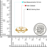 Cutout Butterfly ring Yellow tone Measurement size