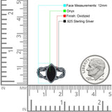 Solitaire Marquise Halo Wedding Engagement Ring Simulated Cubic Zirconia 925 Sterling Silver
