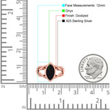 Solitaire Marquise Halo Wedding Engagement Ring Simulated Cubic Zirconia 925 Sterling Silver