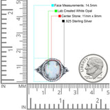 Oval Accent Wedding Engagement Ring Simulated Cubic Zirconia 925 Sterling Silver