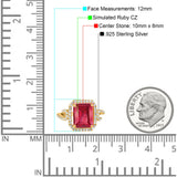 Halo Radiant Cut Wedding Engagement Ring Round Simulated Cubic Zirconia 925 Sterling Silver