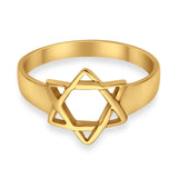 Jewish Star Ring Band 925 Sterling Silver Star of David Judaism
