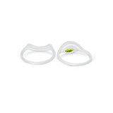 Two Piece Ring Band Round Simulated Cubic Zirconia 925 Sterling Silver