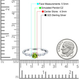 Petite Dainty Wedding Ring Simulated Round Cubic Zirconia 925 Sterling Silver