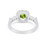Vintage Art Deco Wedding Engagement Ring Round Cubic Zirconia 925 Sterling Silve