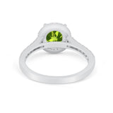 Accent Dazzling Wedding Ring Round Simulated Cubic Zirconia 925 Sterling Silver