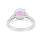 Accent Dazzling Wedding Ring Round Simulated Cubic Zirconia 925 Sterling Silver