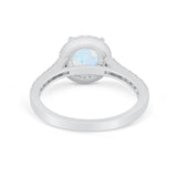 Accent Dazzling Wedding Ring Round Simulated Cubic Zirconia 925 Sterling Silver