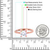 Solitaire Accent Twisted Fashion Ring Princess Cut Simulated Cubic Zirconia 925 Sterling Silver