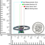 Solitaire Accent Twisted Fashion Ring Princess Cut Simulated Cubic Zirconia 925 Sterling Silver