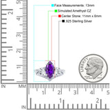Marquise Art Deco Engagement Ring 925 Sterling Silver