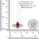 Marquise Art Deco Engagement Ring 925 Sterling Silver