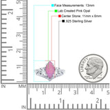 Marquise Art Deco Wedding Engagement Bridal Ring Round Simulated Cubic Zirconia 925 Sterling Silver