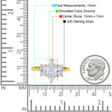 Marquise Art Deco Emerald Cut Wedding Bridal Ring Simulated Cubic Zirconia 925 Sterling Silver