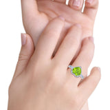 Halo Heart Promise Ring Simulated Cubic Zirconia 925 Sterling Silver