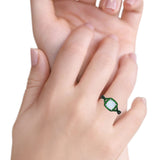 Halo Cushion Infinity Twist Side Stone Simulated Green Emerald CZ Engagement Ring Cubic Zirconia 925 Sterling Silver