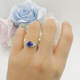 Art Deco Round Butterfly Ring Lab Alexandrite 925 Sterling Silver