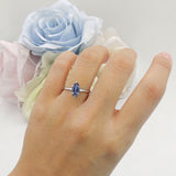Marquise Solitaire Engagement Ring 7X14 Lab Alexandrite 925 Sterling Silver