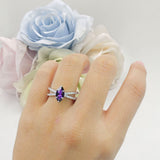 Marquise Split Shank X Ring