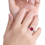Elegant Hidden Halo Cushion Engagement Ring Cubic Zirconia 925 Sterling Silver