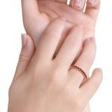 Eternity Wedding Band Rings Round Simulated CZ 925 Sterling Silver
