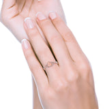 Heart Promise Ring Infinity Shank Simulated Cubic Zirconia 925 Sterling Silver