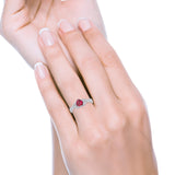 Heart Promise Ring Infinity Shank Simulated Cubic Zirconia 925 Sterling Silver
