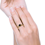 Vintage Wedding Ring Round Cubic Zirconia 925 Sterling Silver RC105152