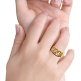 Animals Ring Oxidized Band Solid 925 Sterling Silver Thumb Ring (10mm)