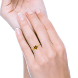 Plumeria Band Oxidized Thumb Ring Solid 925 Sterling Silver (9mm)
