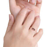 Skull & Crossbones Ring Oxidized Band Solid 925 Sterling Silver Thumb Ring (6.2mm)
