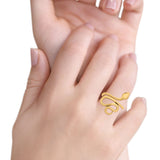 Snake Ring Oxidized Band Solid 925 Sterling Silver Thumb Ring (23mm)
