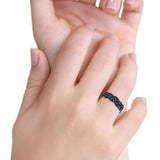 Bali Braid Ring Oxidized Band Solid 925 Sterling Silver Thumb Ring (6mm)