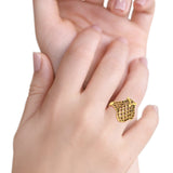 Filigree Owl Ring Band 925 Sterling Silver Lucky Owl