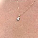 Diamond Guitar Necklace 14K Gold 0.16ct