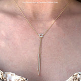 14K Gold Diamond Star Pendant Necklace 0.05 ct