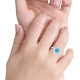 Art Deco Baguette CZ Engagement Ring in 925 Sterling Silver