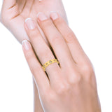 Eternity Ring Wedding Engagement Band Round Simulated Cubic Zirconia 925 Sterling Silver (4.5mm)