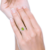 Halo Oval Art Deco Wedding Engagement Ring Simulated Cubic Zirconia 925 Sterling Silver