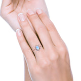 Art Deco Oval Natural Moonstone Halo Ballerina Style Engagement Ring