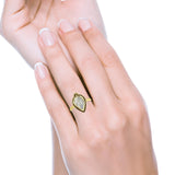 Petite Dainty Statement Fashion Pear Thumb Ring Oxidized Solid 925 Sterling Silver