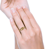 Infinity Celtic Oxidized Band Solid 925 Sterling Silver Thumb Ring (6mm)
