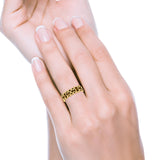 Celtic Oxidized Band Solid 925 Sterling Silver Thumb Ring (6mm)