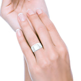 Square Signet Plain Band High Polished Solid 925 Sterling Silver Thumb Ring (12mm)