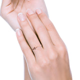 Caduceus Ring Oxidized Band Solid 925 Sterling Silver Thumb Ring (10mm)