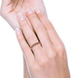 Cross Braid Ring Oxidized Band Solid 925 Sterling Silver Thumb Ring (4mm)