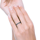Signet Oxidized Trendy Band Solid 925 Sterling Silver Thumb Ring (3mm)