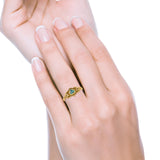 Solitaire Heart Promise Ring Solid Oxidized 925 Sterling Silver