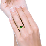 Art Deco Oval Wedding Engagement Bridal Ring Black Simulated Cubic Zirconia 925 Sterling Silver
